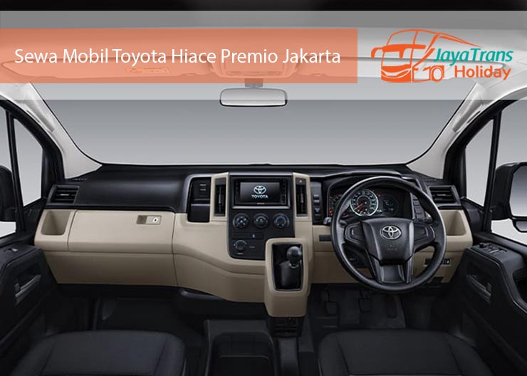 Sewa Mobil Toyota Hiace Premio Jakarta Murah Interior Depan